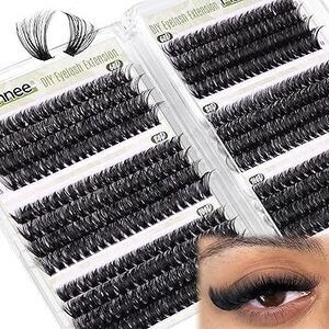 D-Curly Cluster Eyelash Extensions 480Pcs Volume Lash Extensions Diy Eyelash